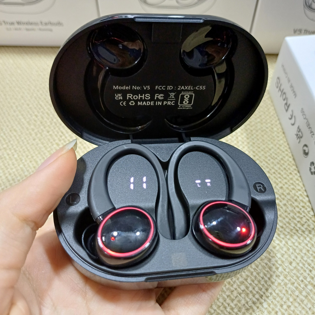 EARBUDS V5 CON CLIP sujetador